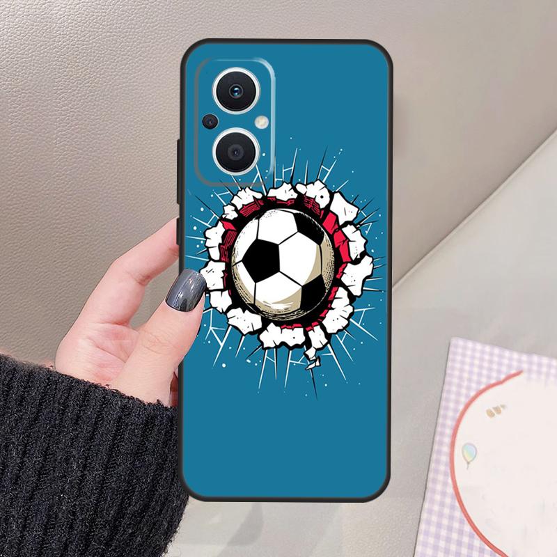 Football Passion Soccer Ball Phone Case For OPPO Find X3 Lite X5 X6 Pro X2 Neo Reno 3 4 5 6 7 8 Lite 4Z 5Z 2Z 8T Cover