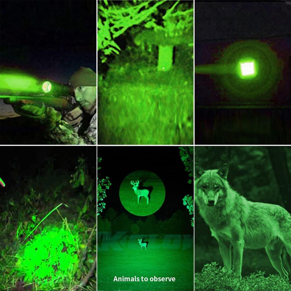 YZYOE Rechargeable Green Light Tactical Green LED Hunting Light Kit with Universal Picatinny Track Mount and Pressure Suitable for Night Flashlight,