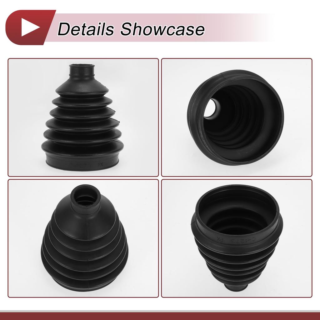 HEROFFIX 1 Set CV Joint Boot Kit for BMW X5 2000-2006 Outer Constant Velocity Joint Boot W/Clamp #31607565316 Black Rubber