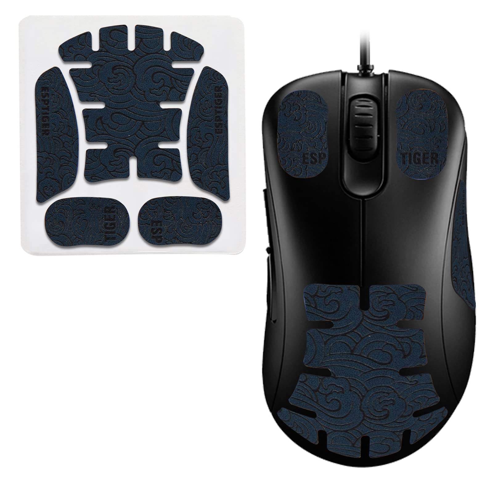 

[Discontinued, Limited Edition] EsportsTiger Mouse Grip Tape, Universal Anti-Slip Tape for Gaming Mice, Pre-Cut, 1 Set [Official Japanese Retailer