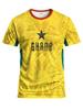 Ghana football-themed sports jersey, African national dark pattern black star printing design
