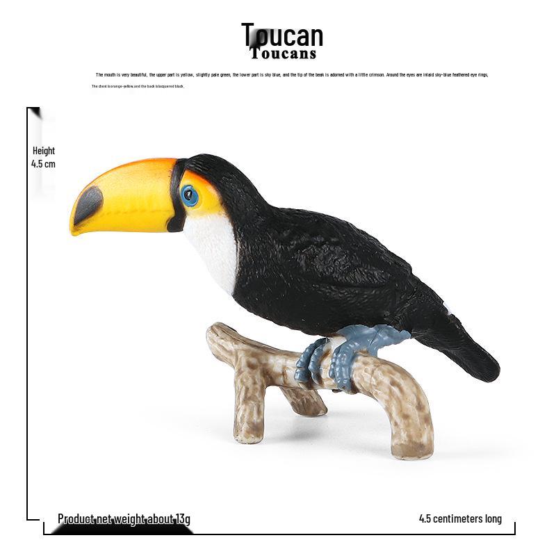 Children's Static Wild Animal Bird and Parrot Figure Set