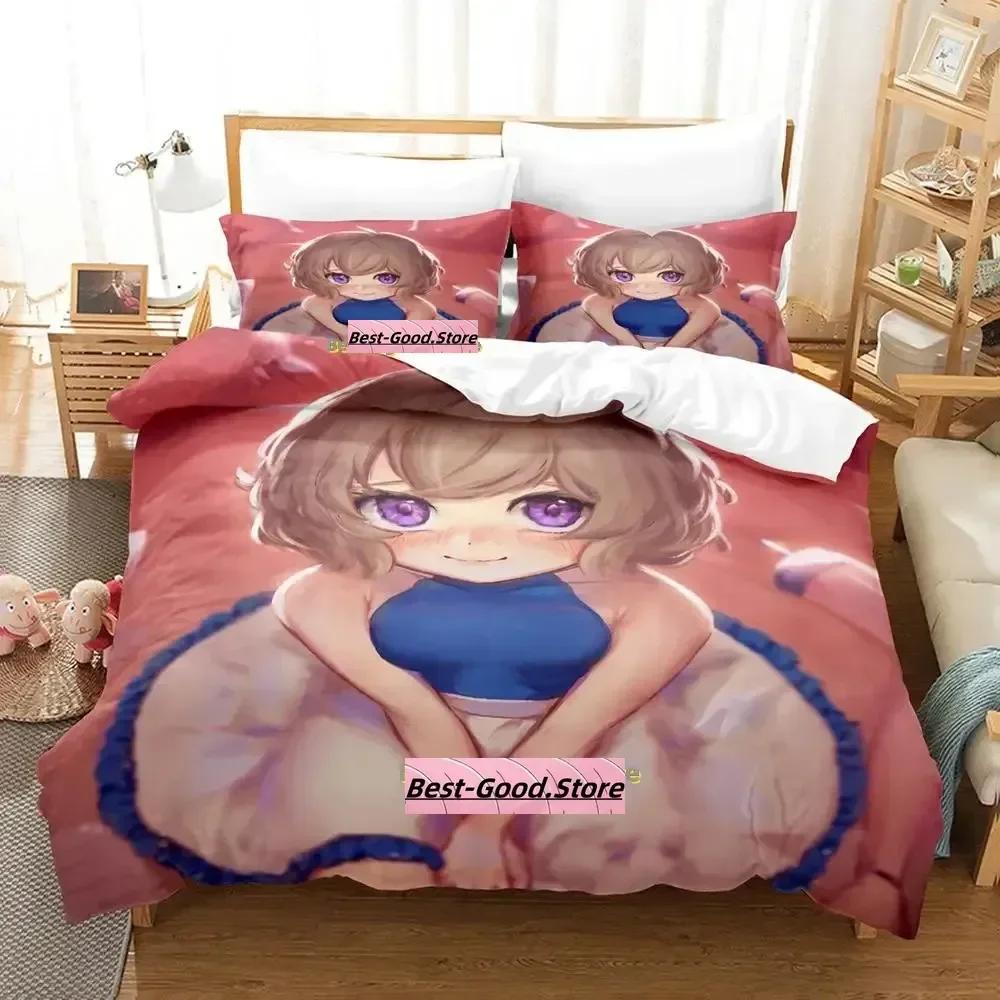 New Kawai Iwanaga Kotoko Beding Set Single Twin Ful Quen King-Sized Dimensionsd Dimensions Bed Linen Set Adult People Kid Bedrom Duvetcover Sets Anime