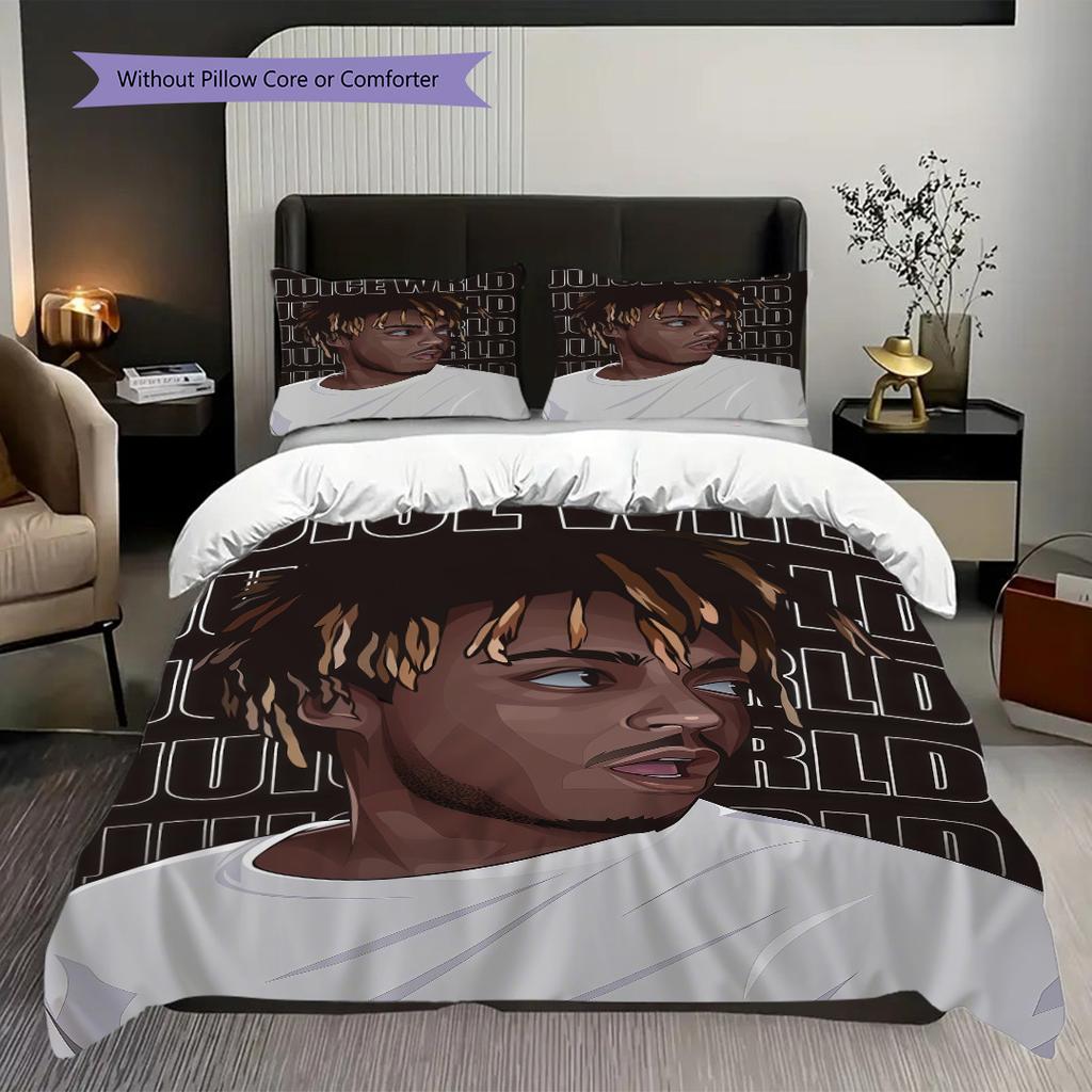 Juice Wrld Digital Art Tribute Threepiece Set 1 Duvet Cover 2 Pillowcase Without Core Bedding Set Soft And Comfortable