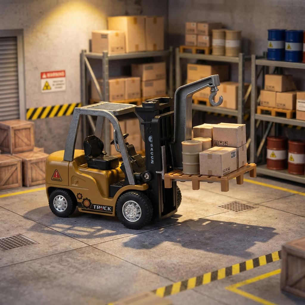 Miniature Remote-controlled , Wireless Lifting Forklift, Construction Vehicle, Remote-controlled