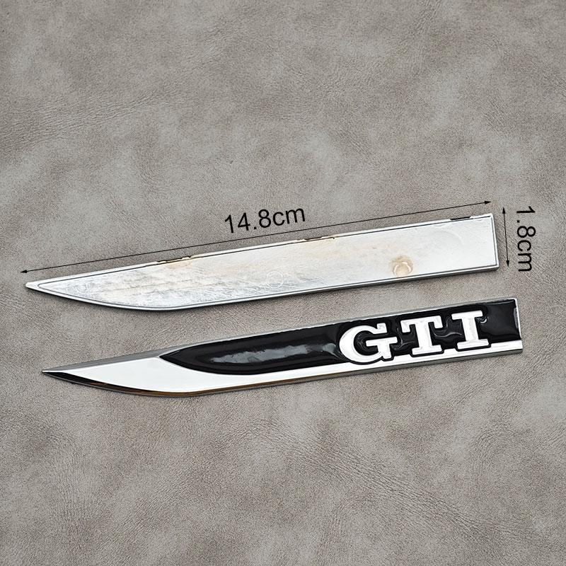 2db/szett 3D Fém Autó Sárvédő Oldalsó Matricák Embléma Jelvény Go-lf Polo Passat Jetta Kiegészítők