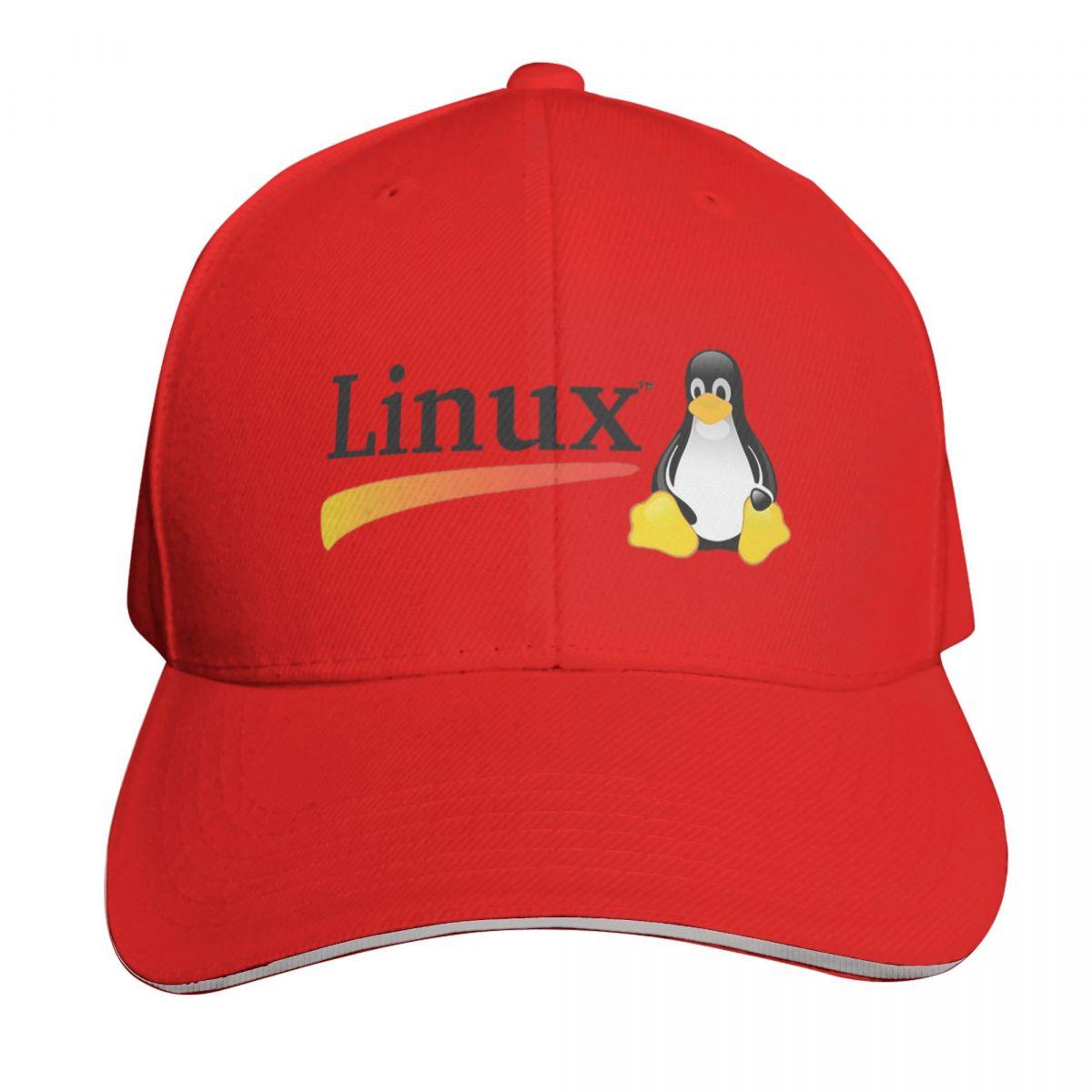 

Кепка с логотипом Linux Модная Повседневная Бейсболка Регулируемая Кепка Хип-Хоп Летняя Унисекс Бейсболки One Size