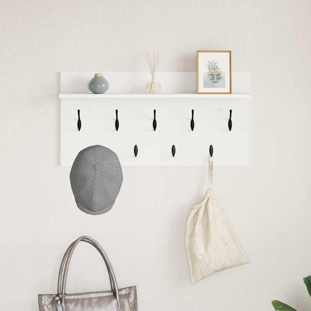 Wall Mounted Nightstand White 80 X 40 X 12 Cm Engineered Wood