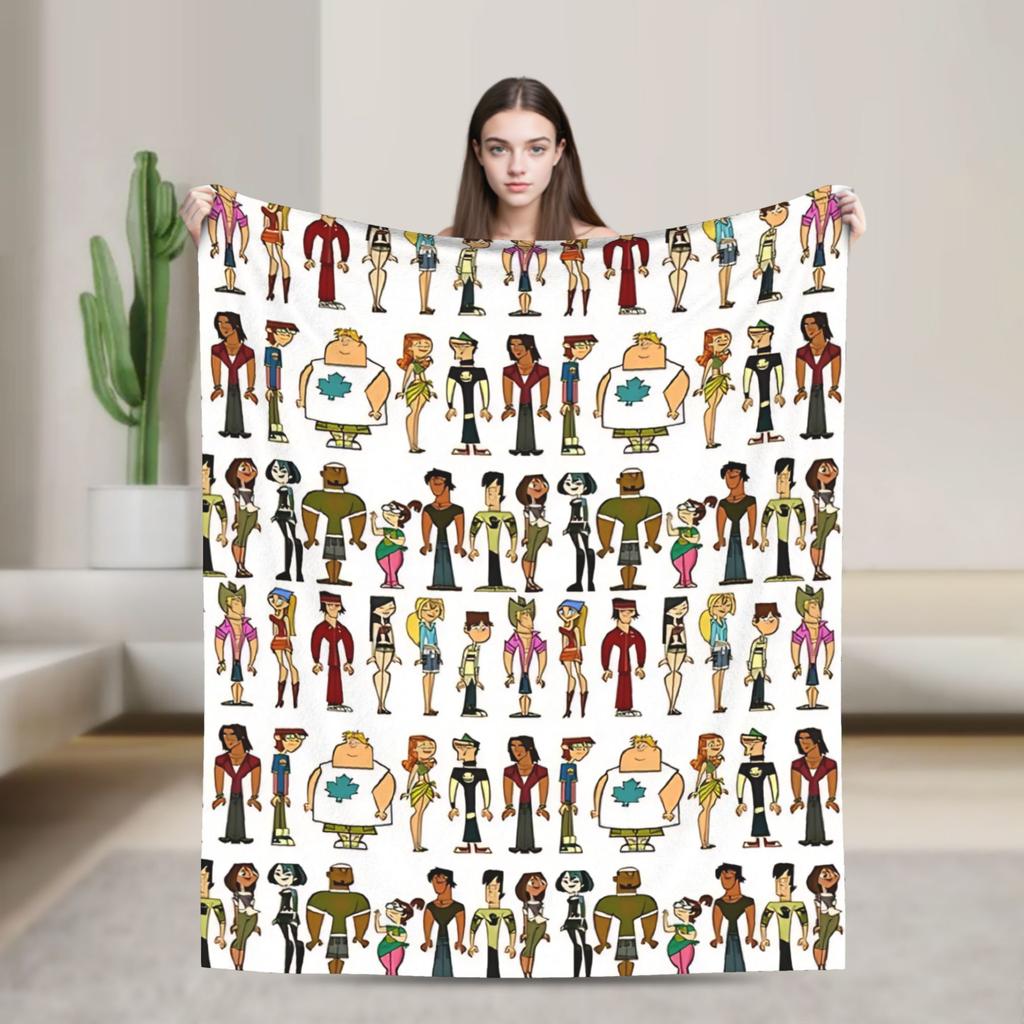 Total Drama- DuncanAlejandro Flannel Blankets Super Warm Bedding Throws for Bedroom Airplane Travel Bedspread Sofa Bed Cover