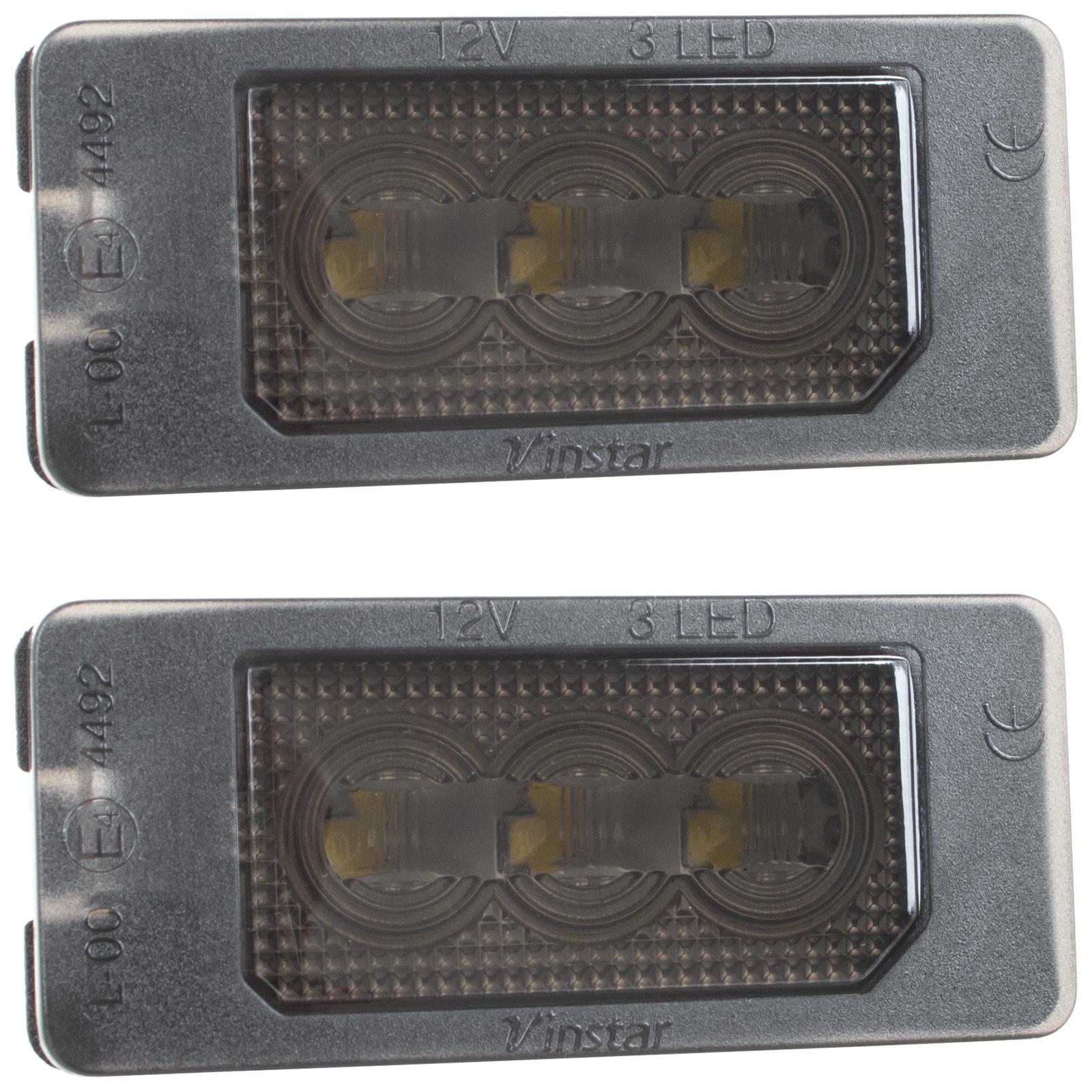 BMW E39 E60 E61 E70 E71 E72 E82 E84 E85 E86 E88 E90 E91 E92 E93 F10 F11 F15 F25 F30 F31 F32 F33 F34 LED kentekenverlichting GEROOKT GLAS 2 stuks. SET