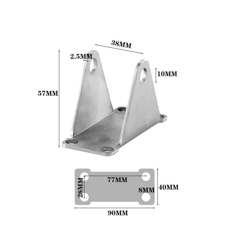 304 Stainless Steel Recessed T-Type Triangle Support Bracket with Lifting Lug