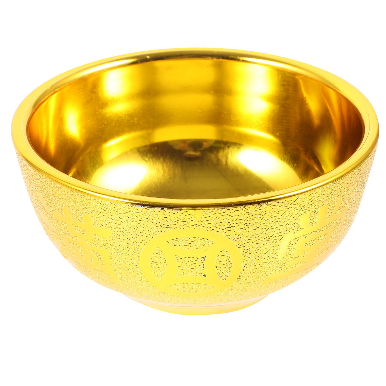 

Plastic Buddhist Offering Bowl Golden for Temple Home Worship Exquisite Desktop Holy Bowl Decorative China Mainland