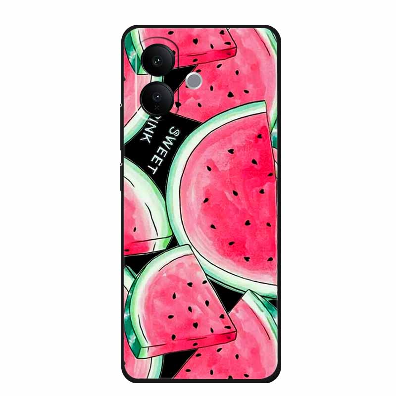 Black Silicone Case For Vivo V60 Lite 4G Case Cartoon Cat Soft Back Cover For Vivo V60 Lite 5G Phone Case 6.77" Coque Funda Para
