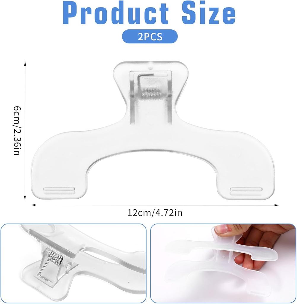 2Pcs Book Clips, Book Weight Page Holder, Transparent Book Clips To Hold Book Open Portable Reading Book Page Holders for Office