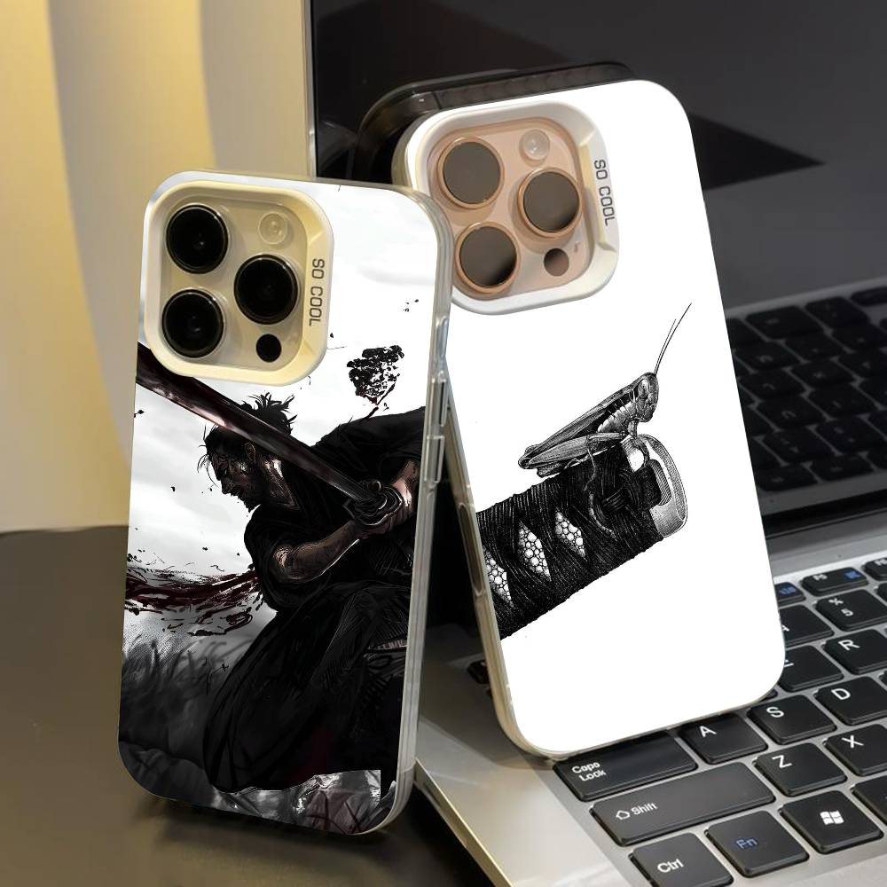 Vagabond Miyamoto M-Musashi phone case for iPhone 17 17Air 16 15 14 13 12 11 Pro Max Plus Colorful Silver