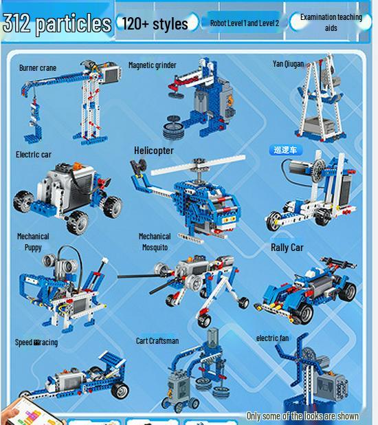Lego-Compatible Programming Robot with Technic Building Blocks for Educational Play