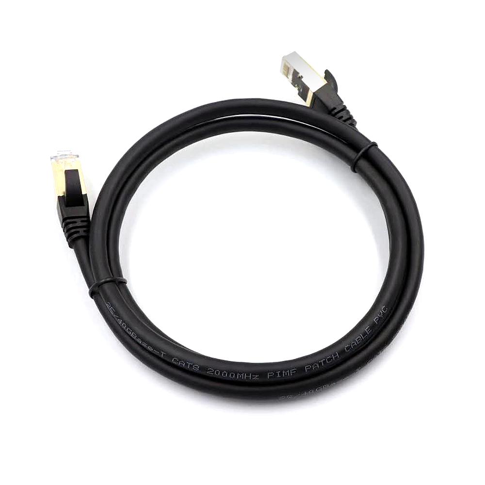 Ethernetový kabel Cat8 Vysokorychlostní síťový kabel 40 Gb/s 2000 MHz / stíněný kroucený pár / pozlacený