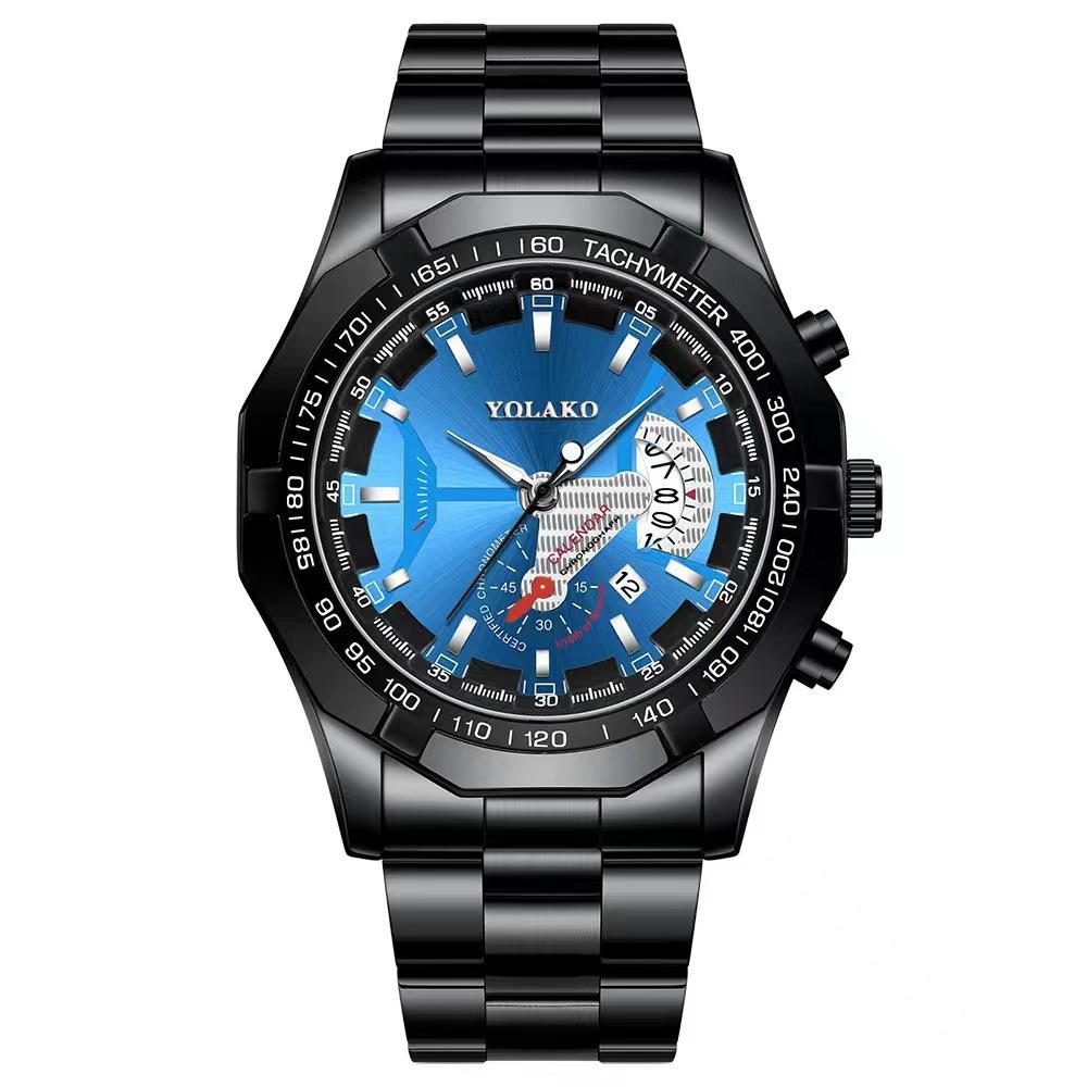 New Watch Quartz Large Dial Men's Watch Men's Watch Large New Concept Calendar Steel Strap Watch