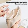 Travel Makeup Storage Bags Mesh Coin Purse Simple Portable Mini Bag Multi-Purpose Square Bag Double-Layer Zipper Card Holder