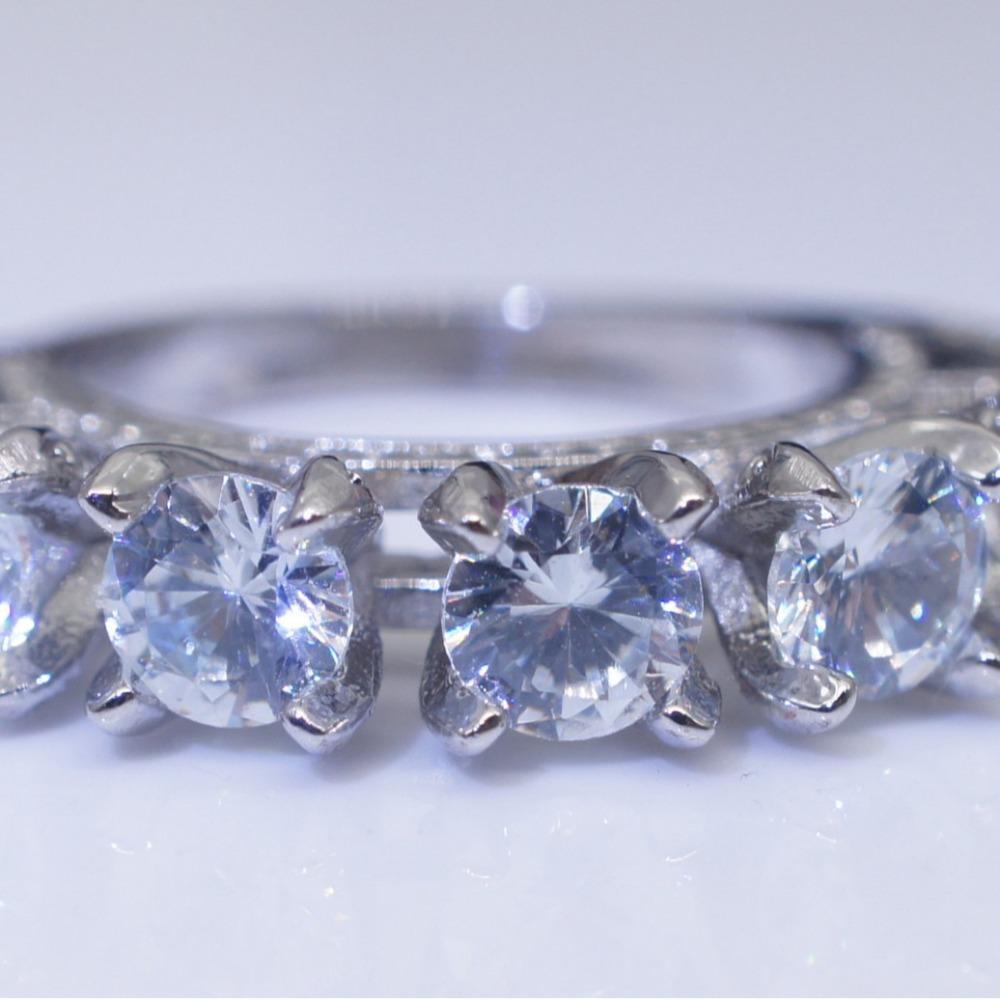Fashion S925 Silver Plated Engagement Rings for Women Creative Simulated Zircon Wedding Band