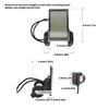 Electric Bicycles LCD Display Meter, 24V 36V 48V Watertight Cycling Control Panel with Plug Cycling Computer LCD Display