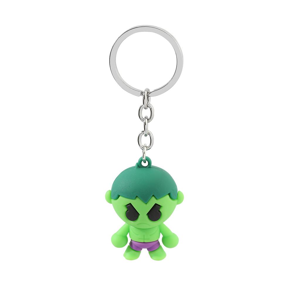 Superhero Keychain Avengers Spiderman Captain America Pendant Keyrings for Car Backpack Keyholder Jewelry Accessories