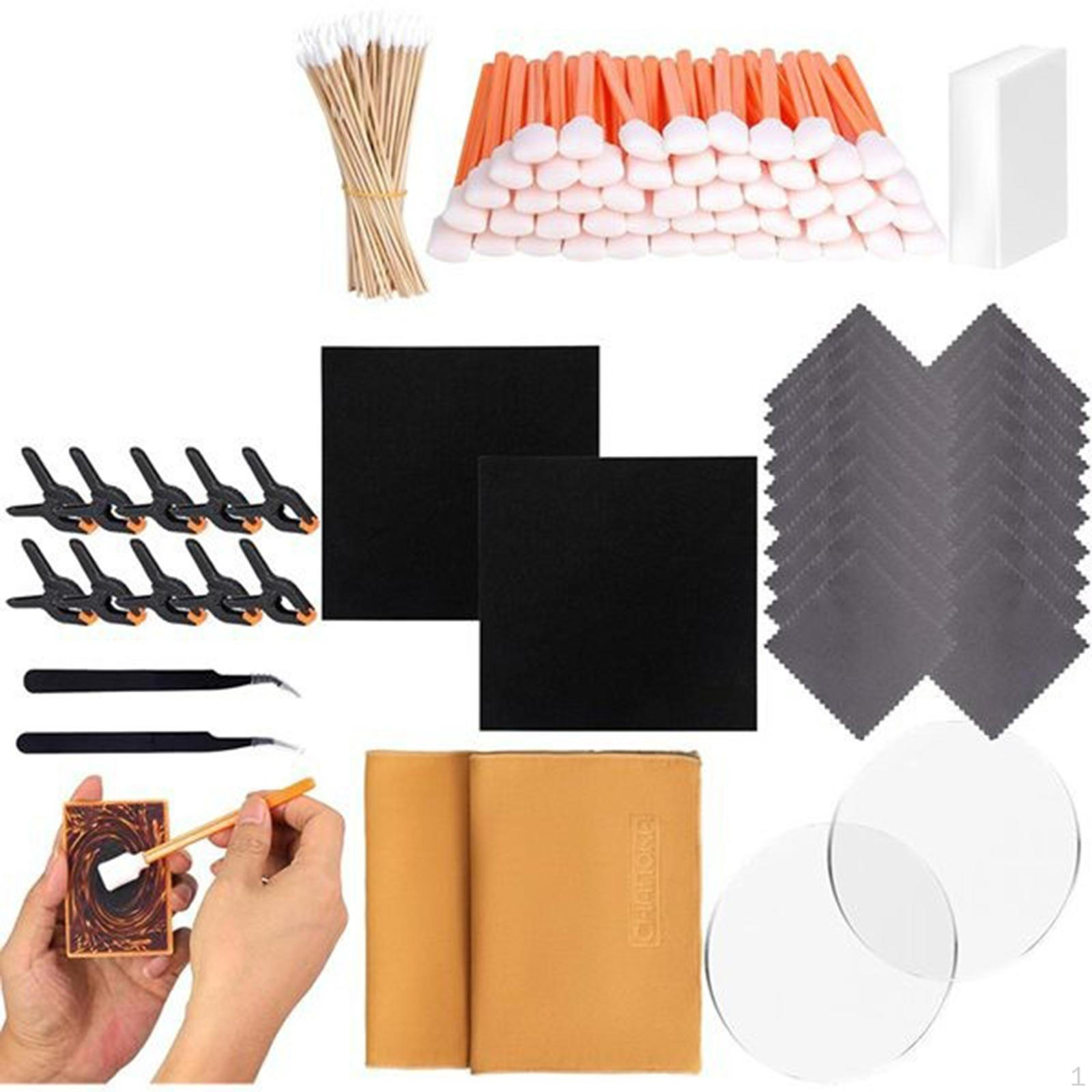 238Pcs Trading Card Cleaning Kit Acrylic Discs Tools Repair Tool Accessories