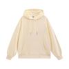 Solid Color Cotton Blends Sweatshirt Zipper Loop Knit Hooded Cardigan Jacket Loose Hoodie Team Uniform Work Advertising Hoodies Coat