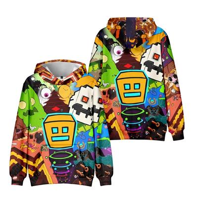 Geometry Dash Anime Print Hoodie Men's Hip Hop Streetwear Men Women Hoodies Unisex Fashion Sweatshirt