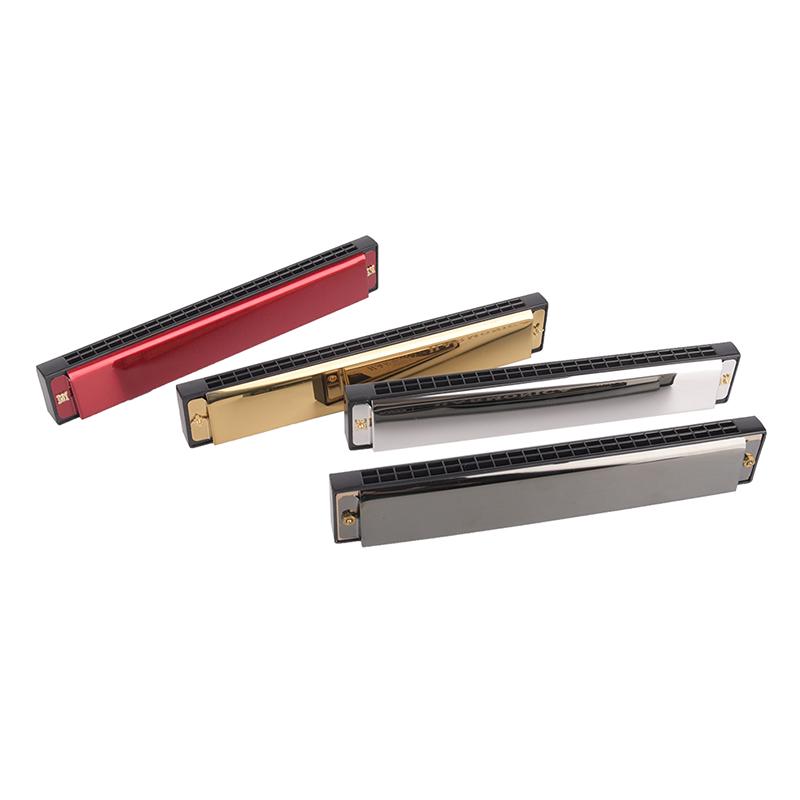 Buy Tremolo Harmonica Metal 24 Holes With Case Mouth Organ Key Of C For