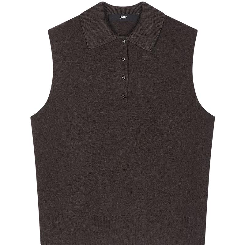 

JNBY Women s 2025 Autumn Sleeveless Polo Knit Top M