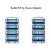 8pcs Shaver Razor Blade Replacement Head for Men Manual Safety Shaving Blades