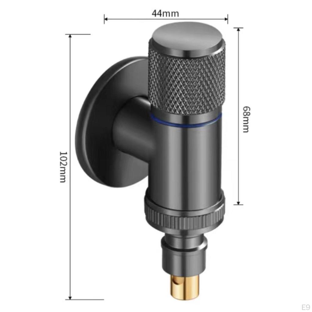 Mässings tvättmaskinskran Väggmonterad Reptålig Hållbar Kran Automatisk Vattenstoppsventil