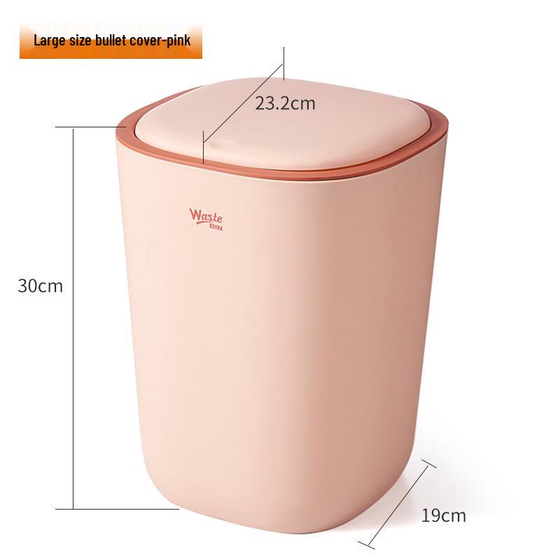 Press-Type Large Capacity Trash Can for Home - Bedroom, Living Room, Kitchen, Bathroom