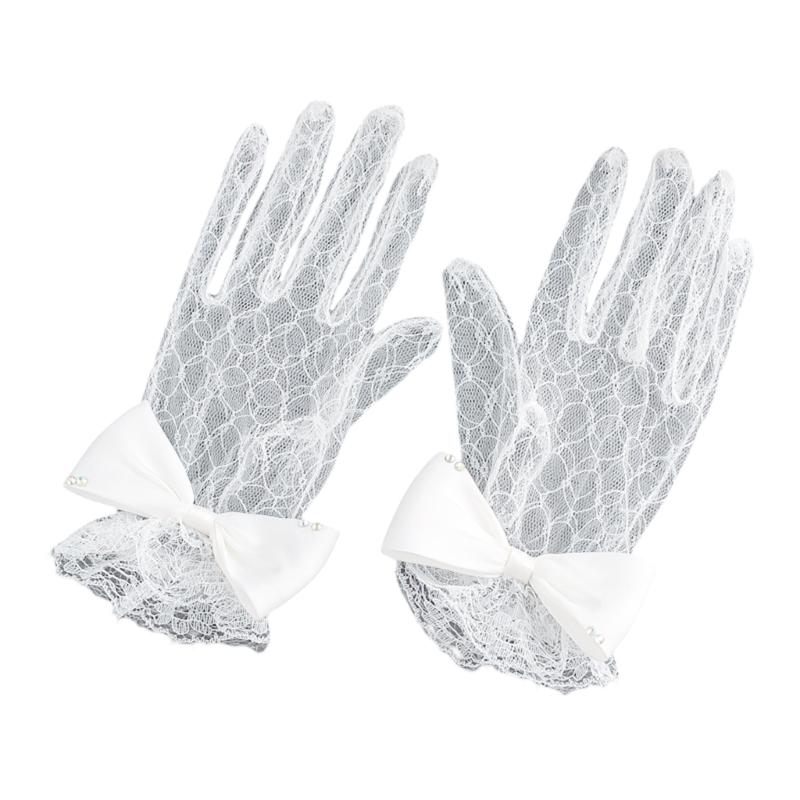 Bridal Gloves Prom Accessory for Operas Concert Stage Shows Evening Banquet Dancing Lace Gloves Photo Props