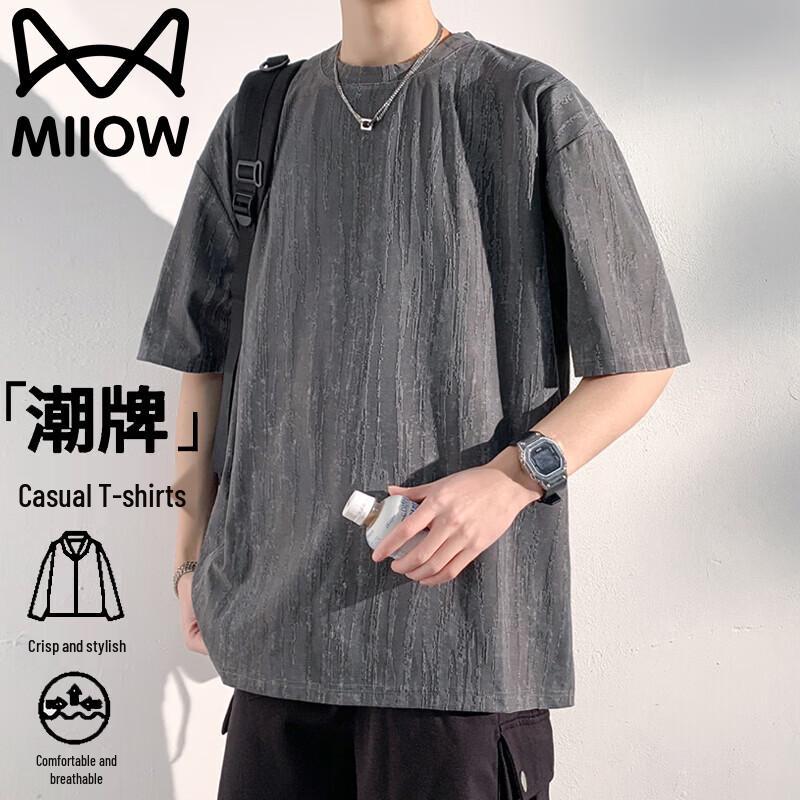 MiiOW Men s Lightweight Casual Short Sleeve T-Shirt L