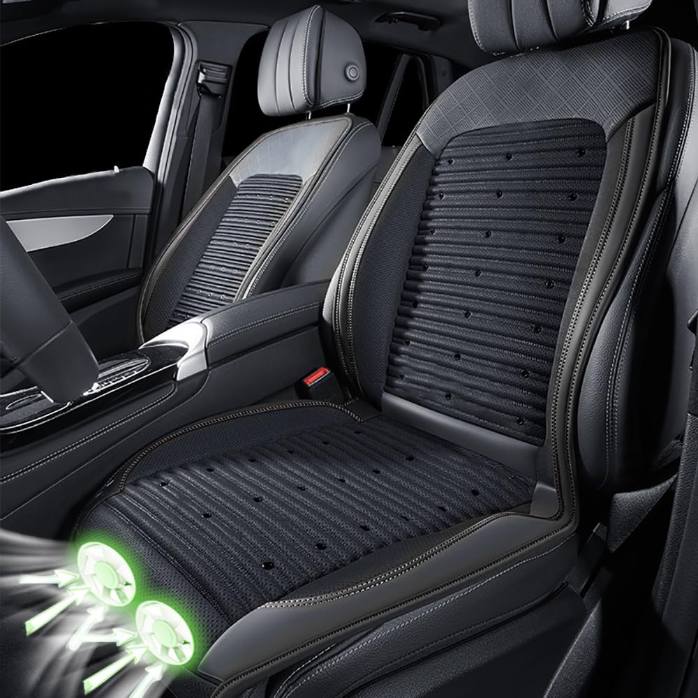 Ceskony Seat with 2 Large 2025 Summer Limited Edition 48 Cool Air 3 Levels of Automatic 2 USB Charging DC12V Air Car Car Seat Seat Passenger Easy Heat