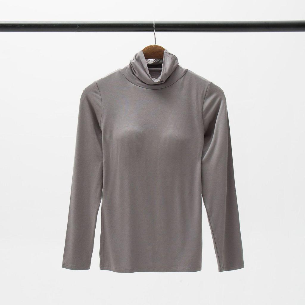 Modal Long-Sleeve Women's Base Shirt with Chest Pads, No Underwire, Integrated Cup, Autumn/Winter Outerwear & Sleepwear