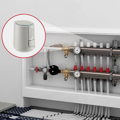 Víceúčelové 230V termoelektrické ventily s 2vodičovým připojovacím příslušenstvím pro efektivně řízené podlahové vytápění