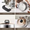 Adneny 3-Layer Stainless Steel Steamer Pot