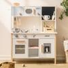ROBOTIME Wooden Play Kitchen Set 21pcs with Cooking Utensils for Kids 3+
