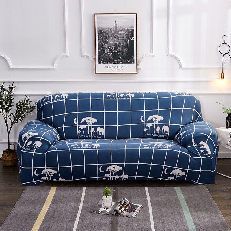 

Стильный и прочный эластичный чехол для 1/2/3/4-местных диванов в черном и красном цвете Blue,4 Seater