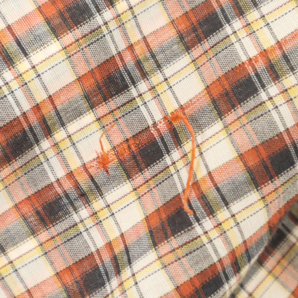 Levi's 70s vintage Check Pattern Long sleeve shirt M Brown Men's Used