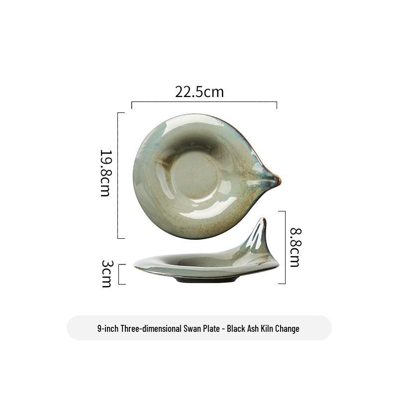 3D Swan Dessert Bowl - Ceramic Tableware for Afternoon Tea & Featured Cuisine