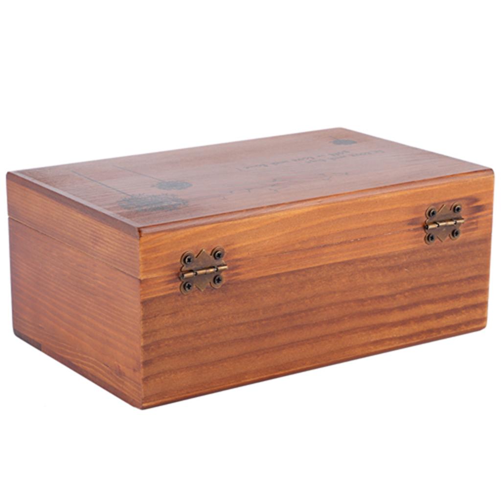 Household Vintage Wooden Sewing Box Needle Thread Storage Case Organizer DIY Sewing ToolsTaraxacum