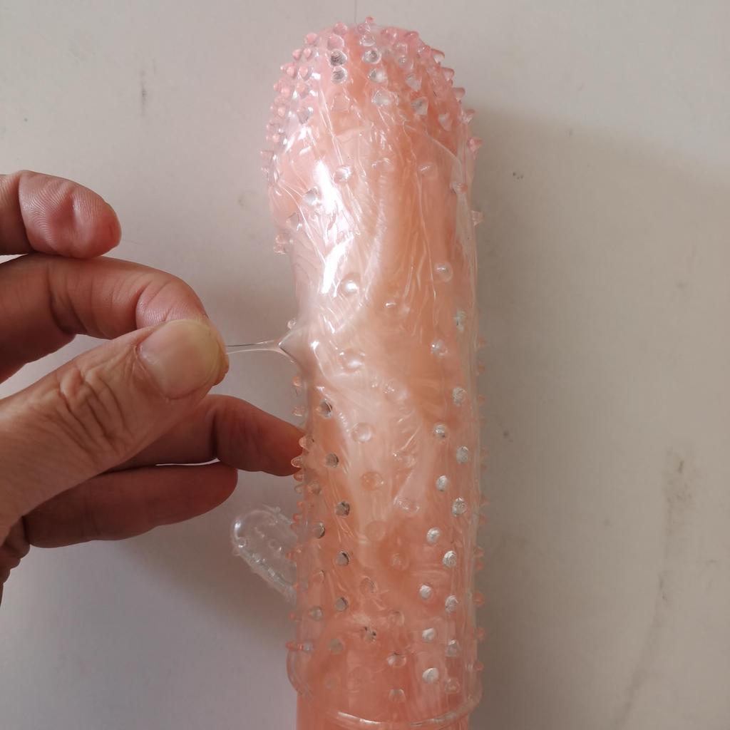 4 Styles Wolf Tooth Crystal Penis Lengthening Time-lapse Exercise Sex Products Couple Toys Large Particles G-spot Stimulation Male Condom Soft Fit