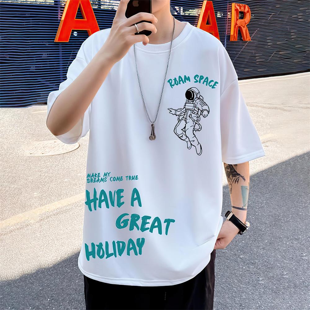 3d Astronaut Print Men's T-Shirt Summer Casual Oversized Short Sleeve T-Shirt For Men Fashion Street Man Clothing 2024 New Tops