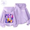 Kpop Dämonenjäger Reißverschluss Kapuzenpullover Kinder Rumi Zoey Cartoon Mode Reißverschluss Sweatshirt Junge Mädchen Lässige Oberteile Kinderkleidung Geschenk