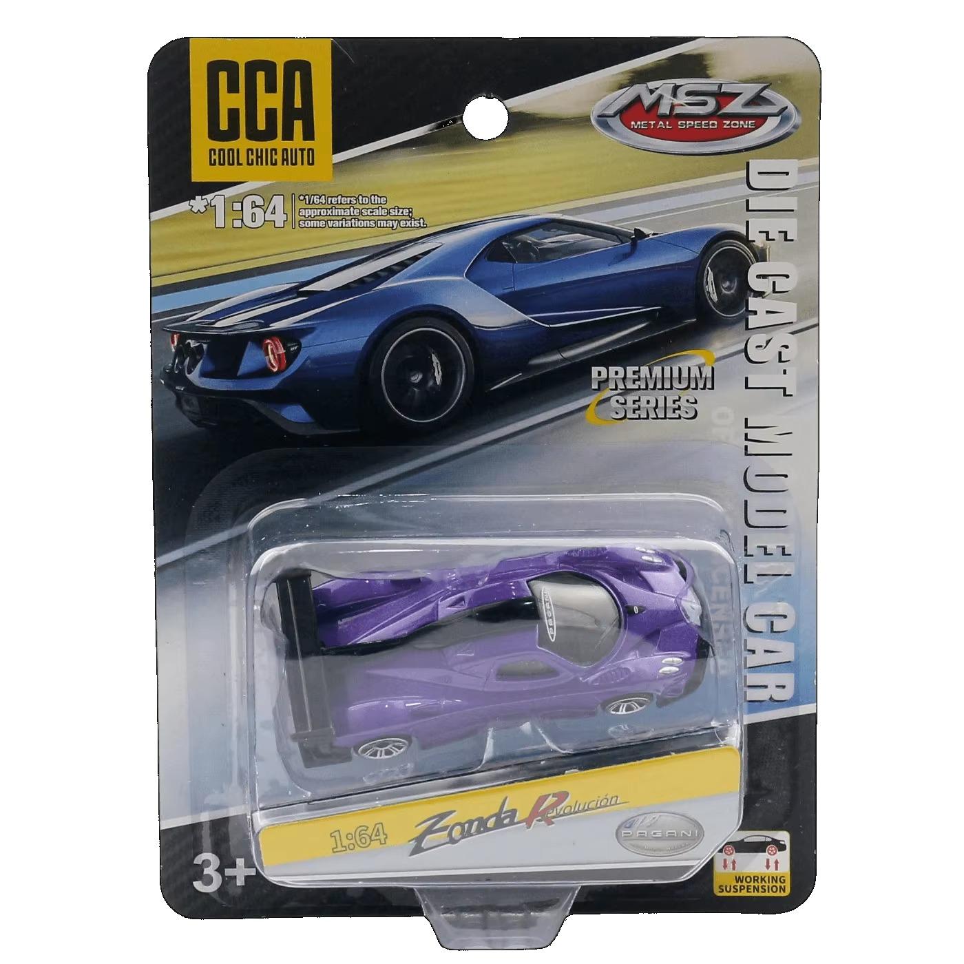 

1/64 серия Pagani Zonda Revolucion гоночная игрушечная модель автомобиля литая миниатюра свободные колеса коллекция подарок для детей мальчиков малышей фиолетовый