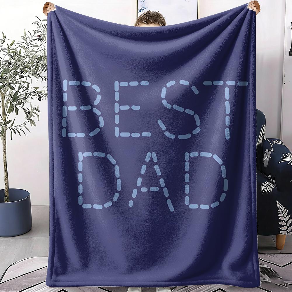 Father's Day Throw Soft Flannel AC Blanket Lightweight Summer Nap Throw Cozy  Blanket for Sofa Bed Travel Home